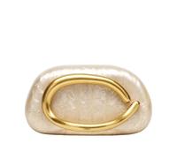 CORIOS Borsetta da Sera da Donna Clutch in Acrilico Borsa Sposa Borsa a Spalla a Tracolla con Manico Metallico Pochette Piccolo con Catena Elegante Borsa Messenger Acrilico Champagne