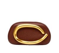 CORIOS Borsetta da Sera da Donna Clutch in Acrilico Borsa Sposa Borsa a Spalla a Tracolla con Manico Metallico Pochette Piccolo con Catena Elegante Borsa Messenger Pelle Caffè