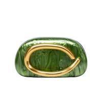 CORIOS Borsetta da Sera da Donna Clutch in Acrilico Borsa Sposa Borsa a Spalla a Tracolla con Manico Metallico Pochette Piccolo con Catena Elegante Borsa Messenger Acrilico Verde