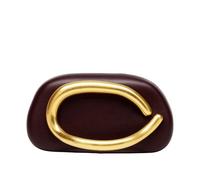 CORIOS Borsetta da Sera da Donna Clutch in Acrilico Borsa Sposa Borsa a Spalla a Tracolla con Manico Metallico Pochette Piccolo con Catena Elegante Borsa Messenger Pelle Rosso Vino