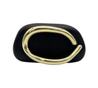 CORIOS Borsetta da Sera da Donna Clutch in Acrilico Pelle PU Pochette Piccolo con Catena Borsa Sposa Elegante Manico in Metallo Borsa a Spalla a Tracolla Retrò Borsa Messenger per Festa Ballo Nero