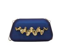 CORIOS Borsetta da Sera da Donna Clutch in Acrilico Pochette Piccolo con Catena Borsa Sposa Elegante Manico in Metallo Borsa a Spalla a Tracolla Retrò Festa Ballo Borsa Messenger Blu