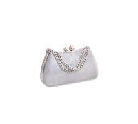 CORIOS Borsetta da Sera da Donna Clutch in Marmo Pochette Piccolo con Catena Moda Borsa a Spalla Borsa Sposa Elegante Borsa a Tracolla Borse Messenger per Cocktail Ballo Festa Argento