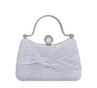 CORIOS Borsetta da Sera da Donna Paillettes Clutch Elegante Strass Borsa a Spalla Pochette Piccolo con Catena Borsa Sposa Gorgeous Borsa a Tracolla per Ballo Festa Cerimonia Cocktail Argento