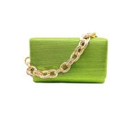CORIOS Borsetta da Sera da Donna Pochette Piccolo con Catena Clutch in Paillettes Borsa Sposa Elegante Borsa a Spalla Lussuoso Borsa a Tracolla Cerimonia Ballo Festa Borse Messenger Giallo Verde