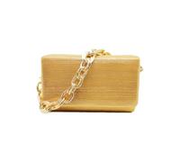 CORIOS Borsetta da Sera da Donna Pochette Piccolo con Catena Clutch in Paillettes Borsa Sposa Elegante Borsa a Spalla Lussuoso Borsa a Tracolla Cerimonia Ballo Festa Cocktail Borse Messenger Giallo