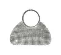 CORIOS Borsetta da Sera da Donna Strass Clutch Borsa Scintillante Pochette Piccolo con Catena Formale Elegante Borsa a Spalla a Tracolla per Cerimonia Ballo Cocktail Festa Argento