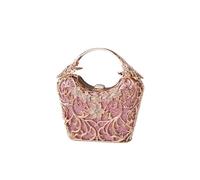 CORIOS Borsetta da Sera da Donna Strass Clutch Paillettes Borsa a Mano Pochette Piccolo con Catena Elegante Borsa a Spalla Lussuoso Borsa a Tracolla per Festa Cocktail Cerimonia Ballo Rosa