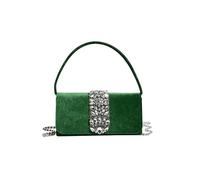 CORIOS Borsetta da Sera da Donna Strass Clutch Pochette Piccolo con Catena Borsa Sposa Elegante Borsa a Spalla Gorgeous Borsa a Tracolla per Cerimonia Festa Ballo Cocktail Verde