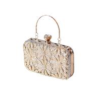 CORIOS Borsetta da Sera da Donna Strass Fiore Clutch Paillettes Borsa a Mano Pochette Piccolo con Catena Elegante Borsa a Spalla Borsa a Tracolla per Cocktail Festa Ballo Cerimonia Argento