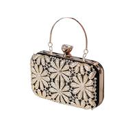 CORIOS Borsetta da Sera da Donna Strass Fiore Clutch Paillettes Borsa a Mano Pochette Piccolo con Catena Elegante Borsa a Spalla Borsa a Tracolla per Cocktail Festa Ballo Cerimonia Nero
