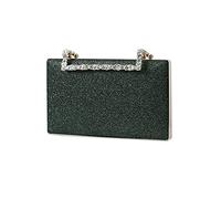CORIOS Borsetta da Sera Donna Bling Pochette Clutch Borsa Sposa Borsa a Spalla Pochette Piccolo con Catena Borsa a Tracolla Elegante Borse Messenger per Cocktail Festa Cerimonia Ballo Verde Scuro