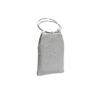 CORIOS Borsetta da Sera Donna Clutch con Strass Pochette Piccolo con Catena Borsa Scintillante Glitterata Borsa a Tracolla Borse Messenger Elegante Borsa a Spalla Argento