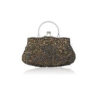 CORIOS Borsetta da Sera Donna Pochette con Perline Glitterate e Perline con Paillettes Borsa a Spalla Elegante Borse Messenger Retro Borsa a Tracolla Cocktail Festa Cerimonia Ballo Clutch Verde