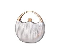 CORIOS Borsetta da Sera Donna Pochette Piccolo con Catena Bling Clutch Bag Elegante Borsa a Tracolla Borse a Mano Borsa Sposa Borse Messenger per Cocktail Festa Ballo Cerimonia Argento