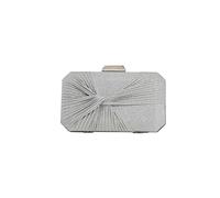 CORIOS Borsetta da Sera Donna Pochette Piccolo con Catena Elegante Borsa a Spalla Cerimonia Clutch Borsa Sposa Gorgeous Borsa a Tracolla Festa Cocktail Ballo Cerimonia Borse Messenger Argento
