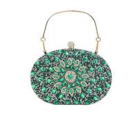 CORIOS Borsetta da Sera Donna Strass Cerimonia Clutch Borsa a Tracolla Pochette Piccolo con Catena Borse Messenger Elegante Borsa a Spalla per Cocktail Festa Cerimonia Ballo Verde