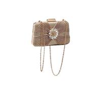 CORIOS Borsetta da Sera Donna Strass Cerimonia Clutch Pochette Piccolo con Catena Lussuoso Borsa a Tracolla Elegante Borsa a Spalla Festa Cocktail Ballo Borse Messenger Champagne