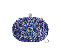CORIOS Borsetta da Sera Donna Strass Clutch Cerimonia Borsa a Spalla Pochette Piccolo con Catena Elegante Borsa a Tracolla Borse Messenger per Cocktail Festa Cerimonia Ballo Blu