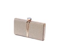 CORIOS Borsetta da Sera Donna Strass Clutch Paillettes Borsa a Spalla Pochette Piccolo con Catena Borsa Scintillante Elegante Borsa a Tracolla per Cocktail Festa Cerimonia Ballo Oro