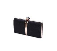 CORIOS Borsetta da Sera Donna Strass Clutch Paillettes Borsa a Spalla Pochette Piccolo con Catena Borsa Scintillante Elegante Borsa a Tracolla per Cocktail Festa Cerimonia Ballo Nero