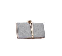 CORIOS Borsetta da Sera Donna Strass Clutch Paillettes Borsa a Spalla Pochette Piccolo con Catena Borsa Scintillante Elegante Borsa a Tracolla per Cocktail Festa Cerimonia Ballo Argento