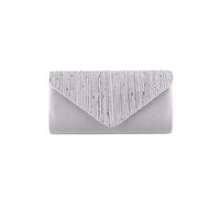 CORIOS Borsetta da Sera Donna Strass Clutch Pochette Piccolo con Catena Elegante Borse Messenger Borsa Cerimonia Borsa Sposa Bling Borsa a Tracolla per Cocktail Festa Cerimonia Ballo Argento