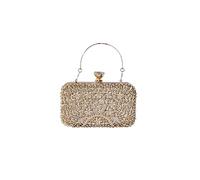 CORIOS Borsetta da Sera Donna Strass Clutch Pochette Piccolo con Catena Paillettes Borsa a Mano Elegante Borsa a Spalla Borsa a Tracolla per Cocktail Festa Ballo Cerimonia Oro