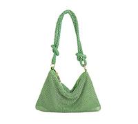 CORIOS Borsetta da Sera Donna Strass Pochette Glitterata Clutch Borsa Scintillante Borsa a Spalla Elegante Borsa a Mano Borsa a Tracolla per Cocktail Festa Ballo Cerimonia Verde