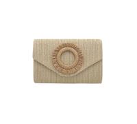 CORIOS Borsetta da Sera in Paglia da Donna Intrecciata Clutch Bag Borsa Sposa Pochette Piccolo con Catena Elegante Lussuoso Borsa a Spalla a Tracolla per Cerimonia Cocktail Ballo Festa Oro