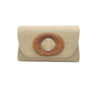 Corios Borsetta da sera in paglia intrecciata – clutch piccolo con catena Oro