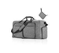 CORIOS Borsone da Viaggio Uomo/Donna 115L Pieghevole Borsa Sportiva Grande Bagaglio a Mano con Scomparto Scarpe Borsone Palestra Ultra-Leggero Piscina Palestra Weekender Pernottamento Grigio
