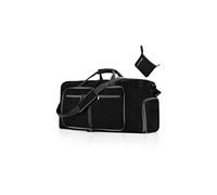 CORIOS Borsone da Viaggio Uomo/Donna 65L Pieghevole Borsa Sportiva Grande Bagaglio a Mano con Scomparto Scarpe Borsone Palestra Ultra-Leggero Piscina Palestra Weekender Pernottamento Nero