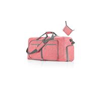 CORIOS Borsone da Viaggio Uomo/Donna 65L Pieghevole Borsa Sportiva Grande Bagaglio a Mano con Scomparto Scarpe Borsone Palestra Ultra-Leggero Piscina Palestra Weekender Pernottamento Rosa