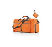 CORIOS Borsone da Viaggio Uomo/Donna 85L Pieghevole Borsa Sportiva Grande Bagaglio a Mano con Scomparto Scarpe Borsone Palestra Ultra-Leggero Piscina Palestra Weekender Pernottamento Arancio