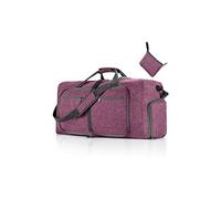 CORIOS Borsone da Viaggio Uomo/Donna 85L Pieghevole Borsa Sportiva Grande Bagaglio a Mano con Scomparto Scarpe Borsone Palestra Ultra-Leggero Piscina Palestra Weekender Pernottamento Viola Scuro