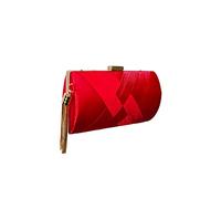 CORIOS Clutch Donna Borsetta da Sera Borsa a Spalla con Frange Pochette Piccolo con Catena Elegante Borse Messenger Cocktail Festa Cerimonia Ballo Borsa a Tracolla Rosso