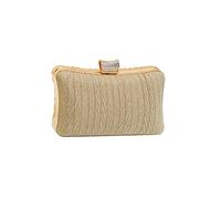 CORIOS Clutch Donna Elegante Borsetta da Sera Pochette Piccolo con Catena Borsa a Tracolla Borsa Sposa Borsa a Spalla Borse Messenger per Cocktail Festa Ballo Cerimonia Oro