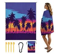 CORIOS Coperta da Spiaggia Impermeabile Anti Sabbia Tappetino da Spiaggia Sottile 4 Angoli di Fissaggio Anti Sabbia Portatile Coperta da Picnic per Spiaggia Picnic Escursionismo Campeggio STD-001-14