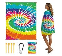 CORIOS Coperta da Spiaggia Impermeabile Anti Sabbia Tappetino da Spiaggia Sottile 4 Angoli di Fissaggio Anti Sabbia Portatile Coperta da Picnic per Spiaggia Picnic Escursionismo Campeggio STD-001-8