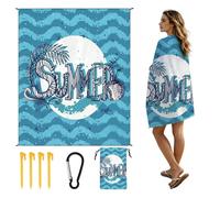 CORIOS Coperta da Spiaggia Impermeabile Anti Sabbia Tappetino da Spiaggia Sottile 4 Angoli di Fissaggio Anti Sabbia Portatile Coperta da Picnic per Spiaggia Picnic Escursionismo Campeggio STD-001-20