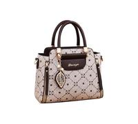 CORIOS Elegante Borsa a Mano da Donna PU Pelle Borsa a Tracolla Impermeabile Borsa a Spalla Piccolo Borsa Ascellare Moda Borse Messenger Viaggio Shopping Lavoro Borse Tote Cachi e Caffè