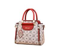 CORIOS Elegante Borsa a Mano da Donna PU Pelle Borsa a Tracolla Impermeabile Borsa a Spalla Piccolo Borsa Ascellare Moda Borse Messenger Viaggio Shopping Lavoro Borse Tote Khaki e Rosso Vino
