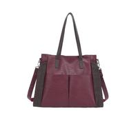 CORIOS Elegante Borsa a Mano PU Pelle Borsa a Tracolla a Spalla Grande Capacità Borse Messenger da Donna Impermeabile Moda Borsa Ascellare Viaggio Shopping Lavoro Tote Rosso