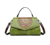CORIOS Elegante Borsa a Spalla PU Pelle Borsa a Mano da Donna Impermeabile Borsa a Tracolla Piccolo Borsa Ascellare Retro Borse Messenger Viaggio Shopping Lavoro Borse Tote Verde