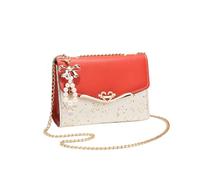 CORIOS Elegante Borsa a Tracolla da Donna PU Pelle Borsa a Mano Borsa a Spalla con Paillettes Capacità Media Borse Messenger Moda Borsa Ascellare Borse Tote per Lavoro Shopping Viaggio Rosso
