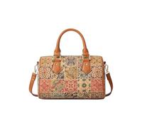 CORIOS Elegante Borsa Boston da donna Stile Boho Borse a Spalla a Tracolla Borse a Mano con Fantasia Etnica Borse Messenger in Sughero Retro Tote per Quotidiano Viaggi Lavoro Shopping Caramello