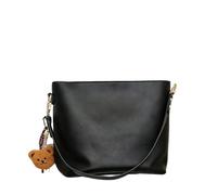 CORIOS Elegante Borse Messenger da Donna PU Pelle Borsa a Tracolla a Spalla Moda Piccolo Borsa a Mano Ascellare Viaggio Shopping Lavoro Tote Nero