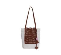 CORIOS Etnico Stile Borse a Tracolla da Donna Bohemien Borsa a Mano a Traforo Grande Capacità Borse a Spalla in Tela Versatile Vacanza Spiaggia Viaggio Shopping Tote Marrone