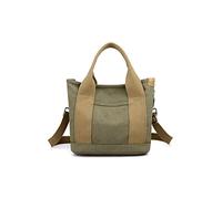 CORIOS Messenger a Tracolla in Tela, Borsa Multifunzione per Donna - Piccola Capacità a Mano Tote a Spalla per Shopping Lavoro Viaggi Scuola Uso Quotidiano - Militare Verde